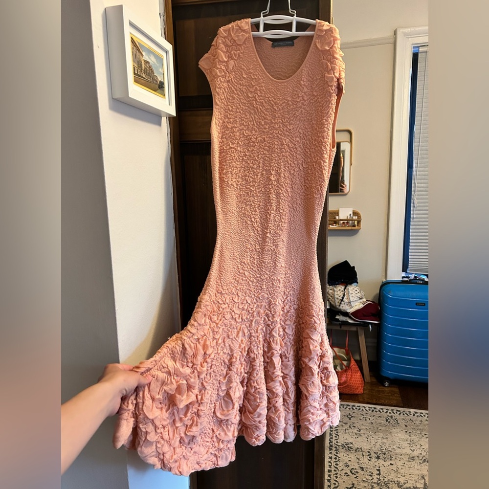 Alexander McQueen Pink Floral Dress (Made in Italy)- Size S
